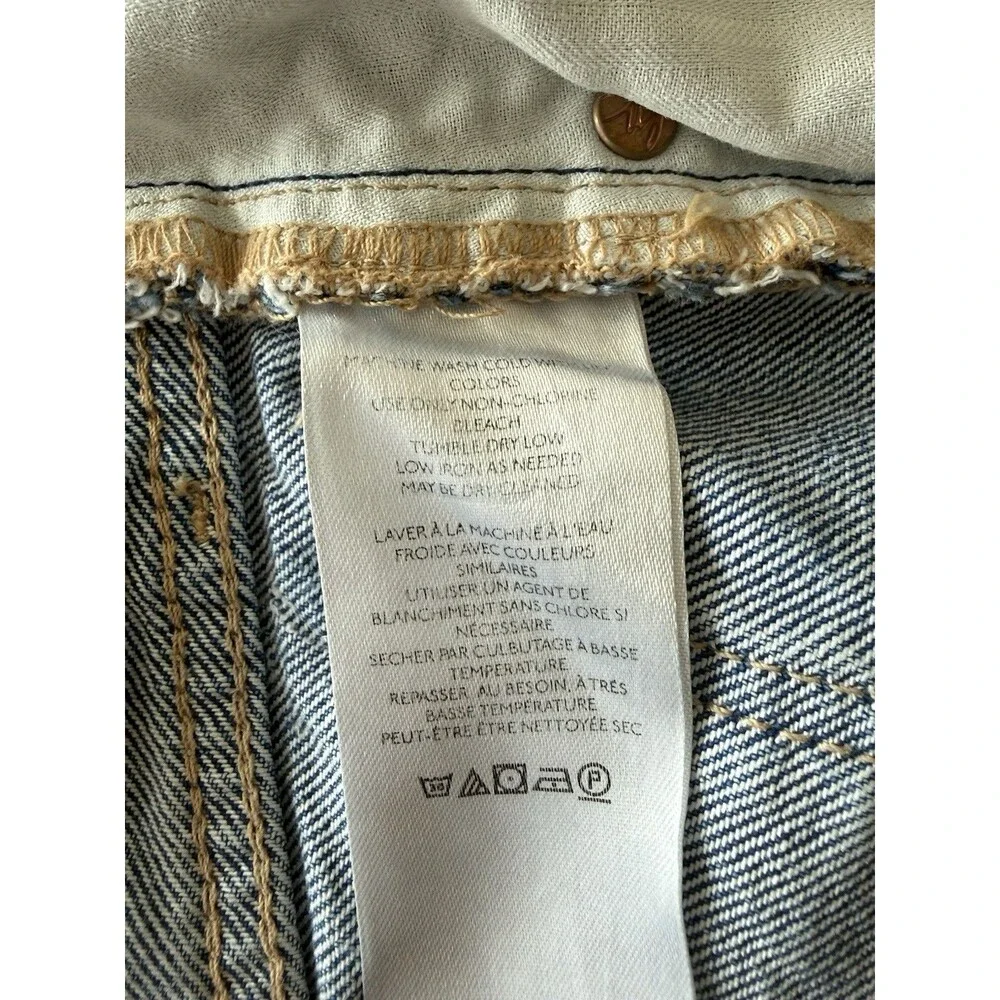Free People We The‎ Free Denim Shorts Distressed Size 25 Button Fly